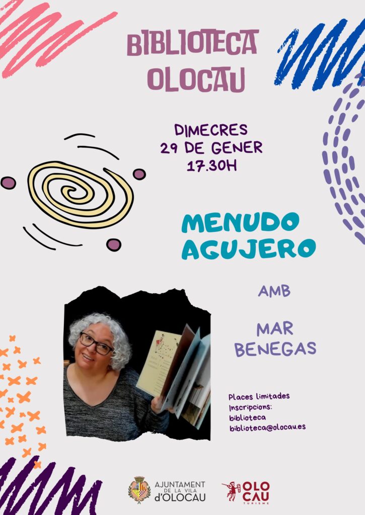 Cuentacuentos con Mar Benegas en la Biblioteca Municipal el 27 de enero a las 17:30 h.