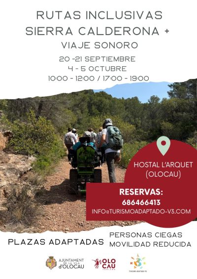 Cartel nuevas fechas rutas inclusivas Sierra Calderona Cartel nuevas fechas rutas inclusivas Sierra Calderona