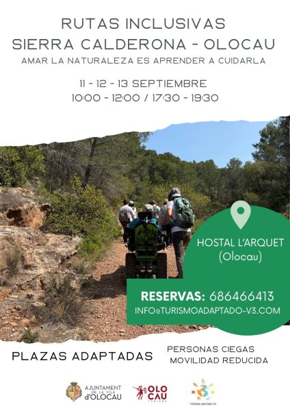 Cartel rutas inclusivas Amar la naturaleza es aprender a cuidarla