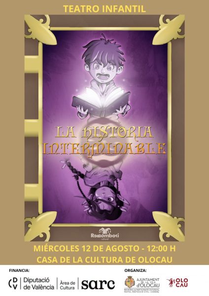 Cartel teatro infantil La historia interminable Olocau