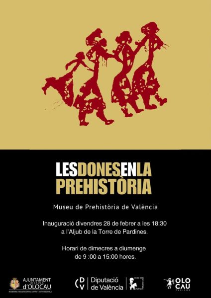 Cartell inauguració exposició Les dones en la Prehistòria Olocau