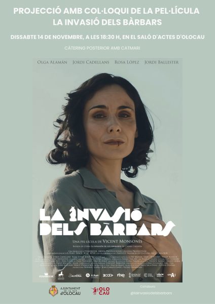 Cartell projecció de la pel·lícula La invasió dels bàrbars i col·loqui posterior Olocau (2)