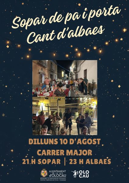 Cartell sopar de pa i porta i cant albaes (1)